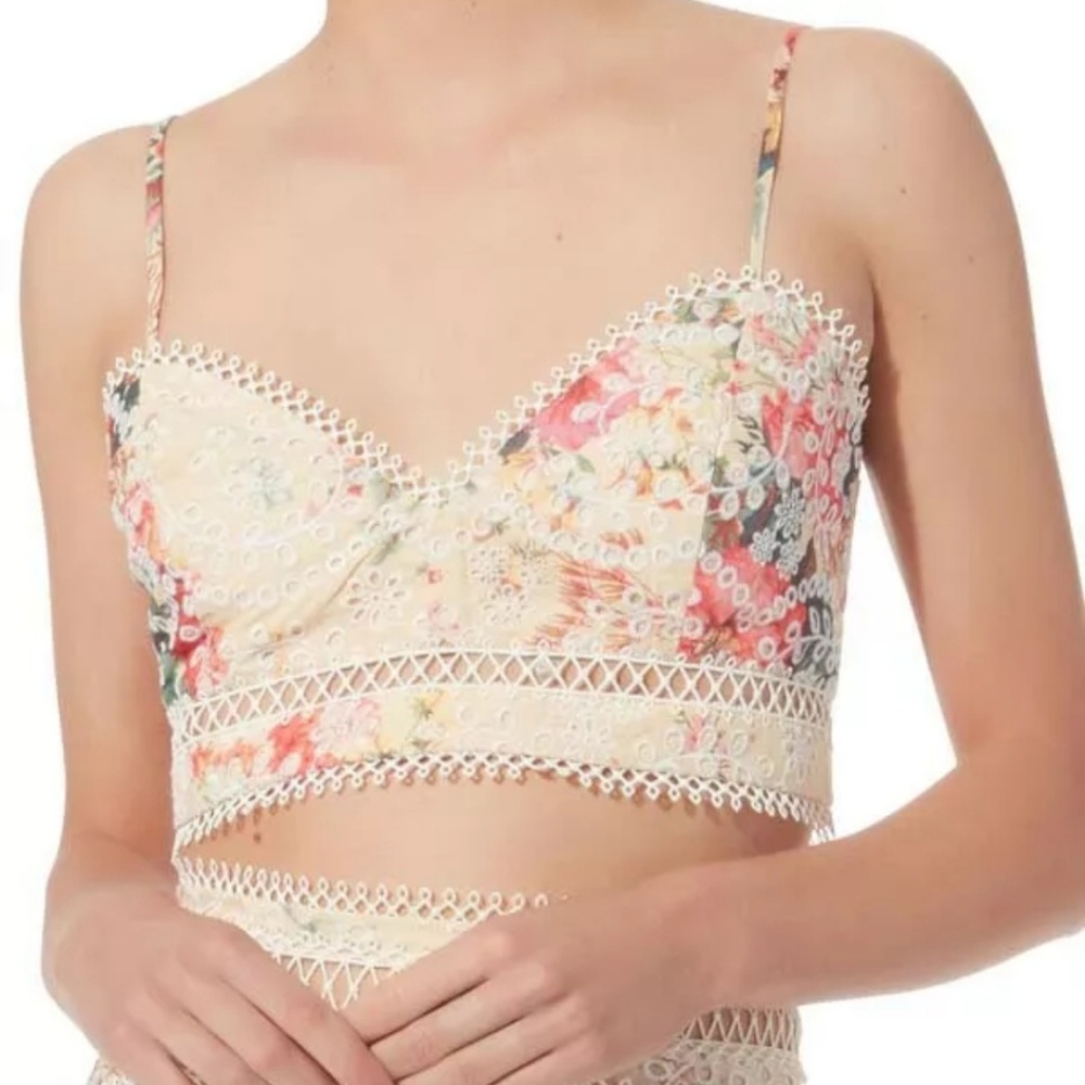 NWOT Zimmermann Laelia Diamond Frill Bralette 2/M